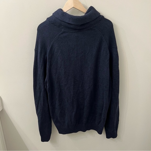 Izod men’s tall essential cowl shawl neck button sweater navy | 2XL, 2TG - Picture 3 of 11